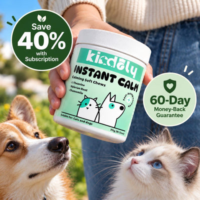 Kindoly Sedative-Free Calming Soft Chews for Dogs & Cats – Chicken Flavor, 90 Chews