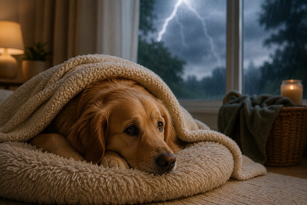 How to Calm a Dog During Thunderstorms: 8 Tips
