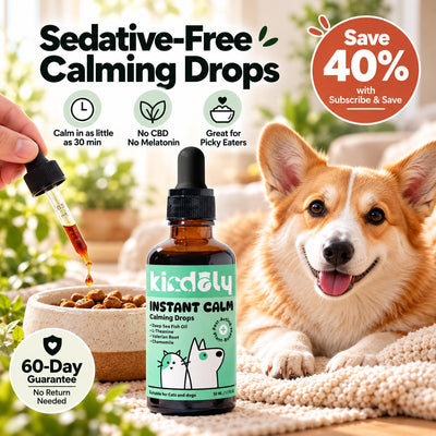 Kindoly Sedative-Free Calming Drops for Dogs & Cats – Salmon Flavor, 50 mL