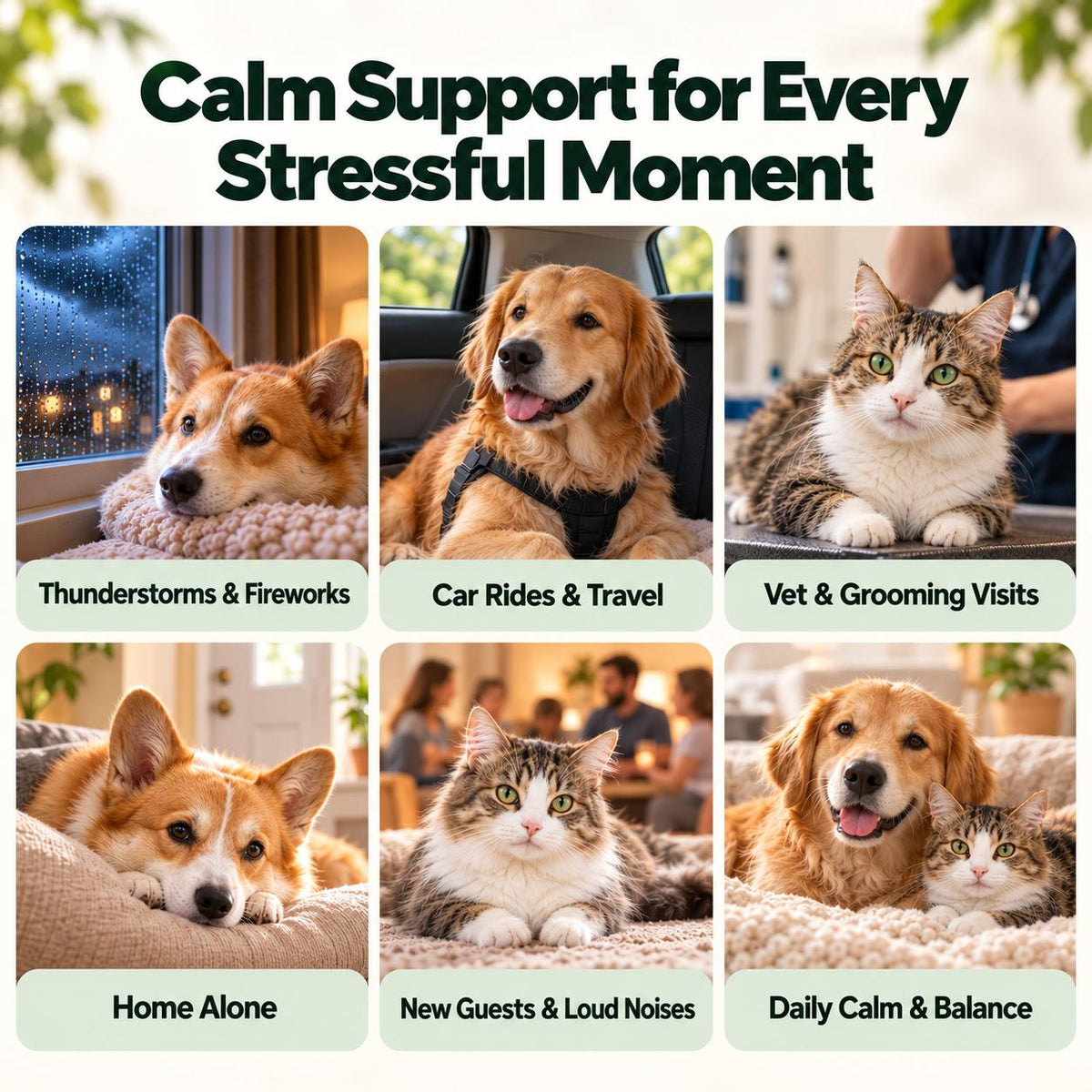 Kindoly Sedative-Free Calming Drops for Dogs & Cats – Salmon Flavor, 50 mL