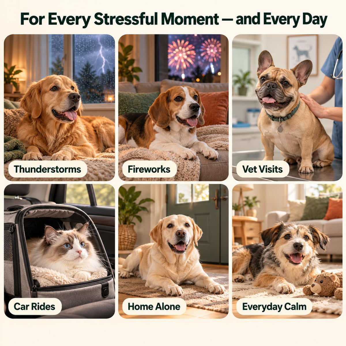 Kindoly Sedative-Free Calming Soft Chews for Dogs & Cats – Chicken Flavor, 90 Chews