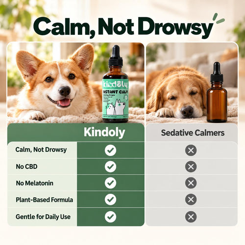 Kindoly Sedative-Free Calming Drops for Dogs & Cats – Salmon Flavor, 50 mL